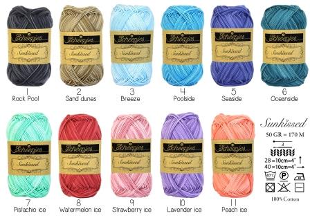 Scheepjes Sun Kissed Colorchart